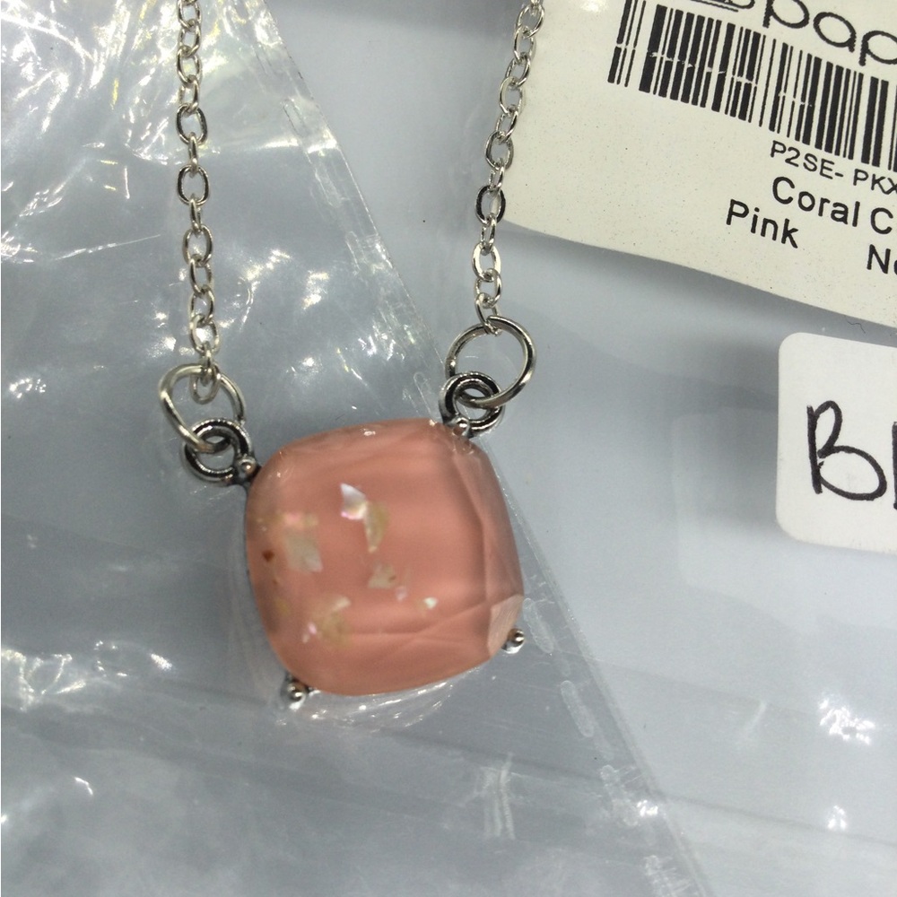 Paparazzi Pink Coral Coast Necklace - Silver Chain